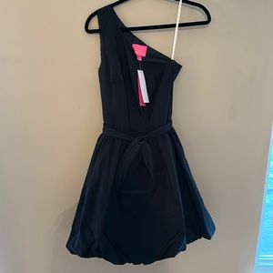 Lilly Pulitzer, Sondralee one shoulder cocktail dress in onyx
